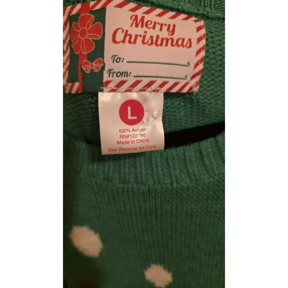 Ugly Christmas Sweater Reindeer Mens Large Christmas Ornaments Xmas Party - Picture 3 of 7